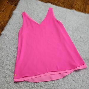 Lilly Pulitzer Florin Tank Top Women's XS Reversible Boca Pink Sleeveless